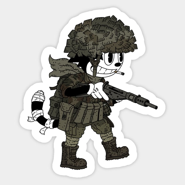 felix the ww2 paratrooper. Sticker by JJadx